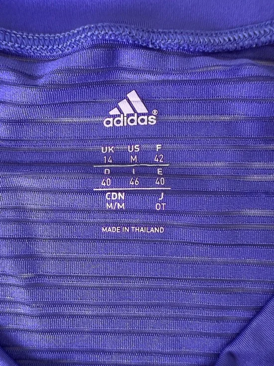 Adidas Aeroready Purple V-Neck Long Sleeve Performance Top Size M - Picture 2 of 11